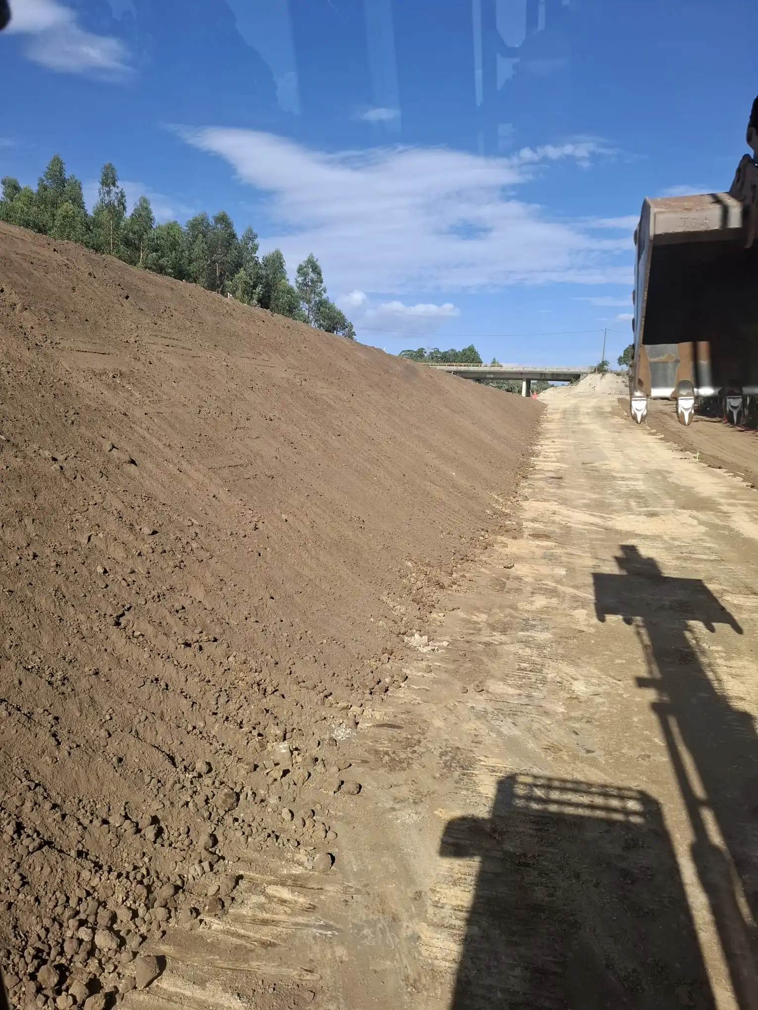 Talude de obra feita em Viseu pela empresa F. Ribeiro e Ferreira